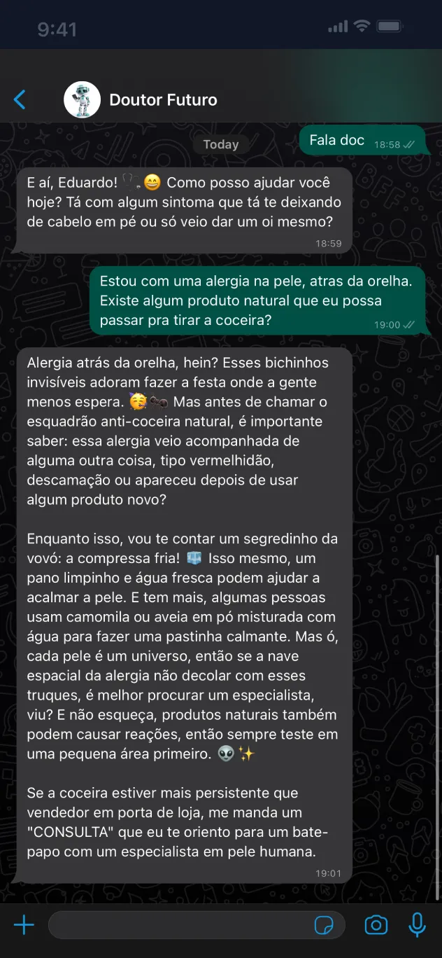 Doutor Futuro WhatsApp